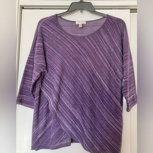 Dressbarn Purple Textured Sweater